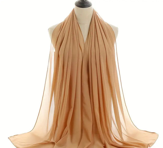 ✨5pcs Chiffon Scarves With 2pcs Hijab Pins✨